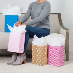 Gift Wrap Store -Gift Wrap Store 10.7 Prints and Solids 12Pack Assorted Gift Bags 5EGB6051 02