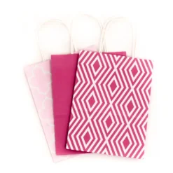 Hallmark 10.7" 12-Pack Assorted Kraft Paper Gift Bags -Gift Wrap Store 10.7 Prints and Solids 12Pack Assorted Gift Bags 5EGB6051 06