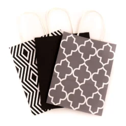 Hallmark 10.7" 12-Pack Assorted Kraft Paper Gift Bags -Gift Wrap Store 10.7 Prints and Solids 12Pack Assorted Gift Bags 5EGB6051 07