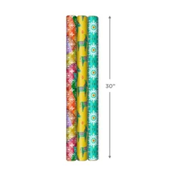 Hallmark Festive And Fun 3-Pack Multicolored Wrapping Paper, 120 Sq. Ft. -Gift Wrap Store 3Pack Festive and Fun Holiday Wrapping Paper 5JXW1082 03