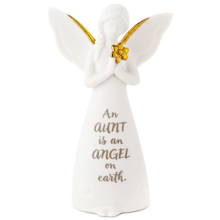 Hallmark Angel On Earth Aunt Mini Angel Figurine, 3.75" 1 Hallmark Angel On Earth Aunt Mini Angel Figurine, 3.75"