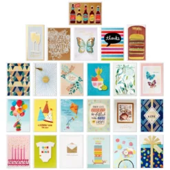 Hallmark Assorted All-Occasion Handmade Greeting Cards In Black Scattered Dot Organizer -Gift Wrap Store Assorted AllOccasion Greeting Cards in Organizer 5EBN1121 03