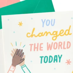 Hallmark Little World Changers™ Assorted Blank Note Cards In Caddy, Pack Of 24 -Gift Wrap Store Assorted Kids Blank Note Cards in Caddy 3SOM1188 05