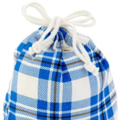 Hallmark 10" Assorted Plaid 3-Pack Fabric Gift Bags -Gift Wrap Store Assorted Plaid Fabric Christmas Gift Bags 5XGB1453 06