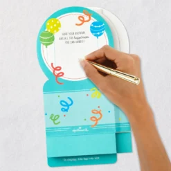 Hallmark All The Happiness Snow Globe Musical 3D Birthday Card With Motion -Gift Wrap Store Balloons Snow Globe Musical Motion 3DBirthday Card 1299WDR1212 06