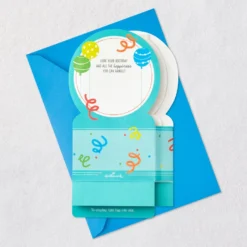 Hallmark All The Happiness Snow Globe Musical 3D Birthday Card With Motion -Gift Wrap Store Balloons Snow Globe Musical Motion 3DBirthday Card 1299WDR1212 07