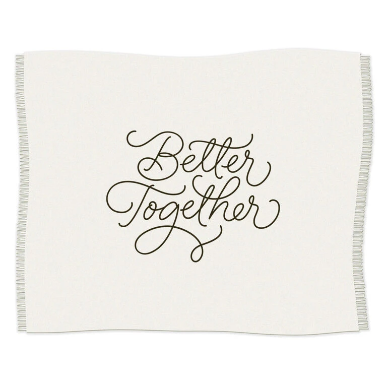 Hallmark Better Together Embroidered Throw Blanket, 80x60 1 Hallmark Better Together Embroidered Throw Blanket, 80x60