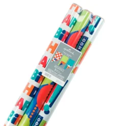Hallmark Birthday Celebration 3-Pack Reversible Wrapping Paper -Gift Wrap Store Birthday Celebration 3Pack Reversible Wrapping Paper 5EWR2946 07