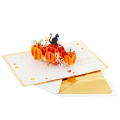 Hallmark Fun And Frightful 3D Pop-Up Halloween Card 11 Hallmark Fun And Frightful 3D Pop-Up Halloween Card -Gift Wrap Store Black Cat on Pumpkins 3D PopUp Halloween Card 1299IEH1003 02