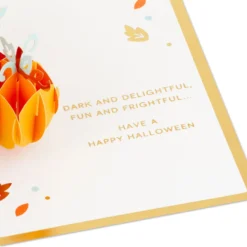 Hallmark Fun And Frightful 3D Pop-Up Halloween Card 12 Hallmark Fun And Frightful 3D Pop-Up Halloween Card -Gift Wrap Store Black Cat on Pumpkins 3D PopUp Halloween Card 1299IEH1003 03