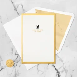 Hallmark Fun And Frightful 3D Pop-Up Halloween Card 15 Hallmark Fun And Frightful 3D Pop-Up Halloween Card -Gift Wrap Store Black Cat on Pumpkins 3D PopUp Halloween Card 1299IEH1003 06