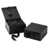 Hallmark 8" Square Black Gift Boxes With Paper Shred, 2-Pack