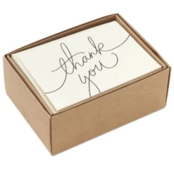Hallmark Black Script Bulk Boxed Blank Thank-You Notes, Pack Of 40 8 Hallmark Black Script Bulk Boxed Blank Thank-You Notes, Pack Of 40 -Gift Wrap Store Black Script Boxed Blank ThankYou Notes Multipack 1TYN2453 04
