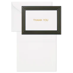 Hallmark Black And Gold Bulk Blank Thank-You Notes, Pack Of 50 -Gift Wrap Store Black and Gold Bulk Blank ThankYou Notes Assortment 1399WTU3882 03