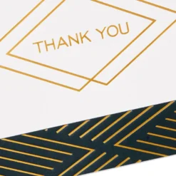 Hallmark Black And Gold Bulk Blank Thank-You Notes, Pack Of 50 -Gift Wrap Store Black and Gold Bulk Blank ThankYou Notes Assortment 1399WTU3882 05