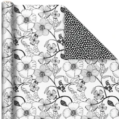 Hallmark Black And White Prints 3-Pack Reversible Wrapping Paper, 75 Sq. Ft. Total 11 Hallmark Black And White Prints 3-Pack Reversible Wrapping Paper, 75 Sq. Ft. Total -Gift Wrap Store Black and White Prints 3Pack Reversible Gift Wrap 5EWR6401 05