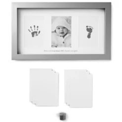 Hallmark Blessed Baby Handprint And Footprint Picture Frame Kit, 4x6 4 Hallmark Blessed Baby Handprint And Footprint Picture Frame Kit, 4x6 -Gift Wrap Store Blessed Baby Handprint and Footprint Picture Frame 1FRG2173 02