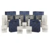Hallmark Bulk Blue And Gray 18-Pack Holiday Gift Bags, Assorted Sizes And Designs
