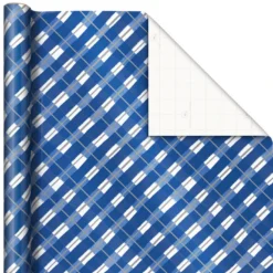 Hallmark Blue And White 3-Pack Holiday Wrapping Paper Assortment, 120 Sq. Ft. -Gift Wrap Store Blue and White Holiday Wrapping Paper Assortment 5JXW1256 04