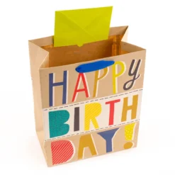 Hallmark Bold Birthday 3-Pack Assorted Gift Bags With Tissue -Gift Wrap Store Bold Birthday 3Pack Small and Large Gift Bags Tissue 5EGB6054 05
