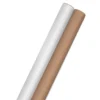 Hallmark Bulk Kraft Paper And White 2-Pack Wrapping Paper, 160 Sq. Ft. Total