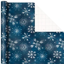 Hallmark Winter Wonder 3-Pack Christmas Wrapping Paper Assortment, 120 Sq. Ft. -Gift Wrap Store Cardinals Snowflakes and Village Gift Wrap Pack 5JXW1075 06