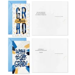 Hallmark Festive Grad Wishes Graduation Cards Assortment, Pack Of 36 -Gift Wrap Store Casual Painted Money Holder Graduation Cards Assortment 5GEY2015 04