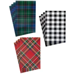 Hallmark Checks And Plaids 12-Pack Designed Shirt Boxes -Gift Wrap Store Checks and Plaids 12Pack Designed Shirt Boxes 5XBC1124 05