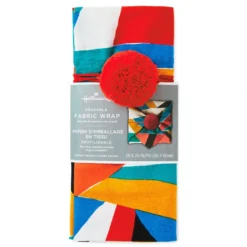Hallmark 26" Colorful Abstract Fabric Gift Wrap With Elastic Band -Gift Wrap Store Colorful Abstract Fabric Gift Wrap With Elastic Band 1299EJR6379 06