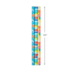 Hallmark Colorful Celebration 3-Pack Wrapping Paper, 55 Sq. Ft. Total -Gift Wrap Store Colorful Celebration 3Pack Wrapping Paper Rolls 5EWR6373 03