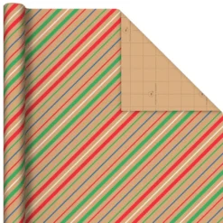 Hallmark Colorful Christmas 4-Pack Kraft Wrapping Paper Assortment, 88 Sq. Ft. 12 Hallmark Colorful Christmas 4-Pack Kraft Wrapping Paper Assortment, 88 Sq. Ft. -Gift Wrap Store Colorful Christmas Assortment Kraft Wrapping Paper 5JXW1212 05