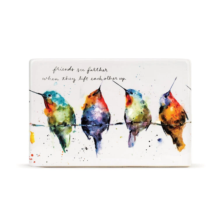 Demdaco Hummers On A Wire Ceramic Quote Block, 6x4 1 Demdaco Hummers On A Wire Ceramic Quote Block, 6x4