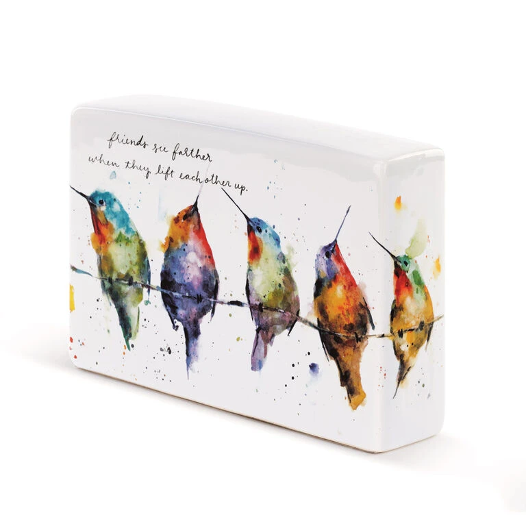 Demdaco Hummers On A Wire Ceramic Quote Block, 6x4 2 Demdaco Hummers On A Wire Ceramic Quote Block, 6x4 - Image 2