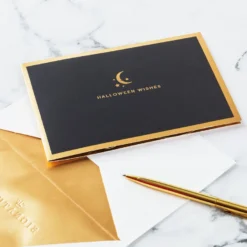 Hallmark Crescent Moon 3-D Pop-Up Halloween Card 16 Hallmark Crescent Moon 3-D Pop-Up Halloween Card -Gift Wrap Store Crescent Moon and Bats 3D PopUp Halloween Card 1299IEH3001 07