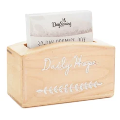 Hallmark Daily Hope 30-Day Promise Box With Inspirational Cards 5 Hallmark Daily Hope 30-Day Promise Box With Inspirational Cards -Gift Wrap Store Daily Hope Wood Promise Box and 30 Inspirational Cards 1BMK1602 03