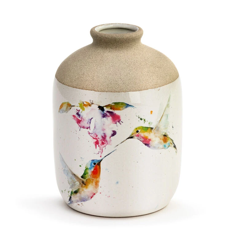 Demdaco Hummingbirds In Flight Ceramic Vase 1 Demdaco Hummingbirds In Flight Ceramic Vase