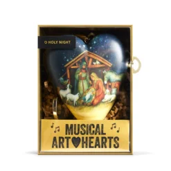 Demdaco O Holy Night Musical Art Heart With Stand 5 Demdaco O Holy Night Musical Art Heart With Stand -Gift Wrap Store Demdaco O Holy Night Musical Art Heart Ornament 2020230604 03