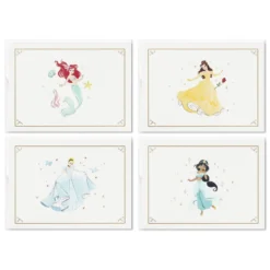 Hallmark Disney Princess Assorted Boxed Blank Note Cards Multipack, Pack Of 24