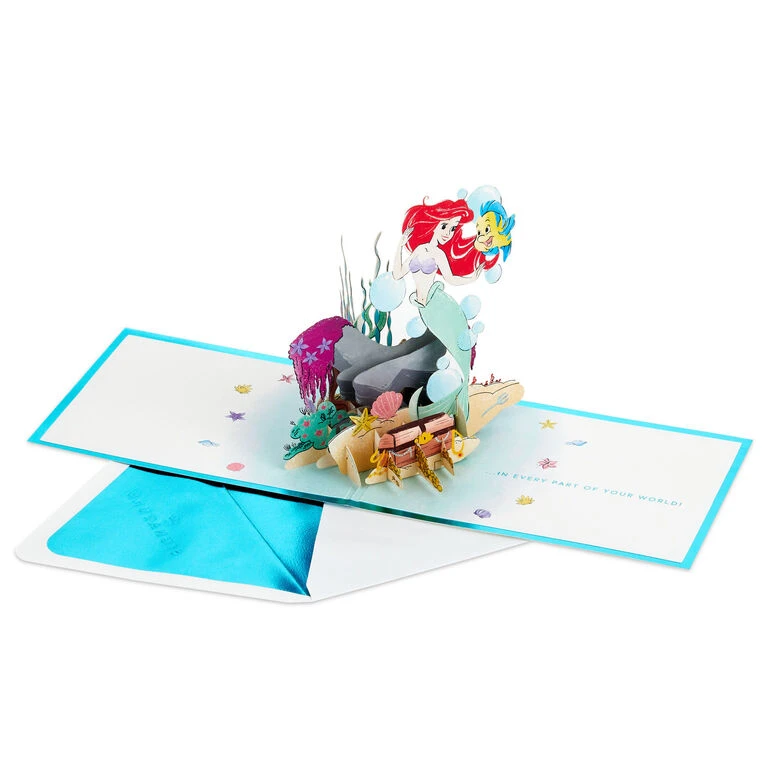 Hallmark Disney The Little Mermaid Wishing You Happiness 3D Pop-Up Card 2 Hallmark Disney The Little Mermaid Wishing You Happiness 3D Pop-Up Card - Image 2