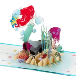 Hallmark Disney The Little Mermaid Wishing You Happiness 3D Pop-Up Card 13 Hallmark Disney The Little Mermaid Wishing You Happiness 3D Pop-Up Card -Gift Wrap Store Disney The Little Mermaid Ariel 3D PopUp Card for Her 1499LAD2902 04