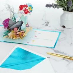 Hallmark Disney The Little Mermaid Wishing You Happiness 3D Pop-Up Card 17 Hallmark Disney The Little Mermaid Wishing You Happiness 3D Pop-Up Card -Gift Wrap Store Disney The Little Mermaid Ariel 3D PopUp Card for Her 1499LAD2902 08