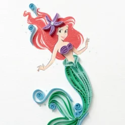 Hallmark Disney The Little Mermaid Ariel Happy Wish Quilled Paper Handmade Card -Gift Wrap Store Disney The Little Mermaid Ariel Quilled Paper Card 1299LAD2858 04