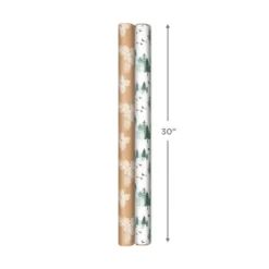 Hallmark Elegant Evergreens 2-Pack Holiday Wrapping Paper, 150 Sq. Ft. -Gift Wrap Store Elegant Evergreens Holiday Wrapping Paper 5JXW1203 04