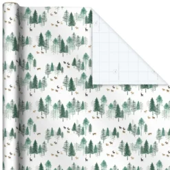 Hallmark Elegant Evergreens 2-Pack Holiday Wrapping Paper, 150 Sq. Ft. -Gift Wrap Store Elegant Evergreens Holiday Wrapping Paper 5JXW1203 06
