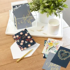 Hallmark Elegant Florals Boxed Blank Thank-You Notes Assortment, Pack Of 48 11 Hallmark Elegant Florals Boxed Blank Thank-You Notes Assortment, Pack Of 48 -Gift Wrap Store Elegant Florals Assorted Boxed ThankYou Cards 5STZ1169 06