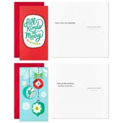 Hallmark Colorful And Casual Money-Holder Boxed Christmas Cards Assortment, Pack Of 36 -Gift Wrap Store Festive Assorted MoneyHolder Boxed Christmas Cards 5CZE2139 04