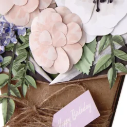 Hallmark Flower Bouquet Beautiful Day Birthday Card -Gift Wrap Store Floral Bouquet Displayable Birthday Card 1299LAD9483 04