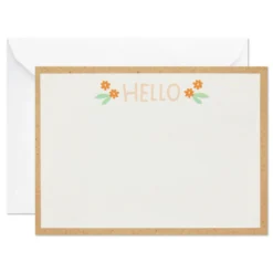 Hallmark Ivory Floral Flat Note Cards In Caddy, Box Of 40 9 Hallmark Ivory Floral Flat Note Cards In Caddy, Box Of 40 -Gift Wrap Store Floral SinglePanel Note Cards With Caddy 3CNT5048 03