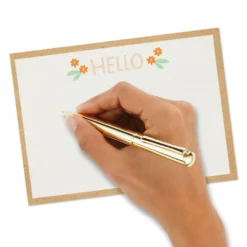 Hallmark Ivory Floral Flat Note Cards In Caddy, Box Of 40 12 Hallmark Ivory Floral Flat Note Cards In Caddy, Box Of 40 -Gift Wrap Store Floral SinglePanel Note Cards With Caddy 3CNT5048 06