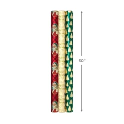 Hallmark Traditional 3-Pack Foil Christmas Wrapping Paper Assortment, 60 Sq. Ft. 15 Hallmark Traditional 3-Pack Foil Christmas Wrapping Paper Assortment, 60 Sq. Ft. -Gift Wrap Store Foil Christmas Wrapping Paper Assortment 5JXW1065 08